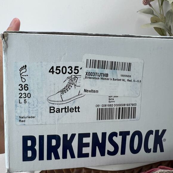 Birkenstock Bartlett Leather High Top Lace Up Sneaker Women’s 5/EU 36 NWB - Picture 10 of 10